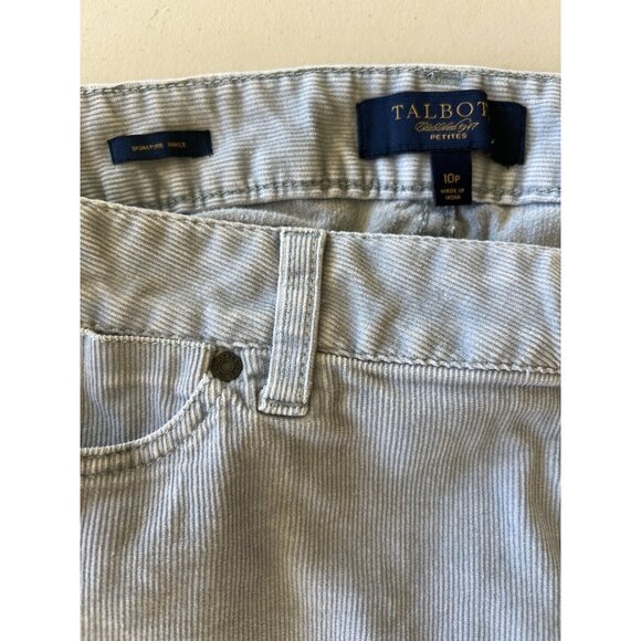 Talbots size 10P 10 petite corduroy gray pants - Picture 4 of 5